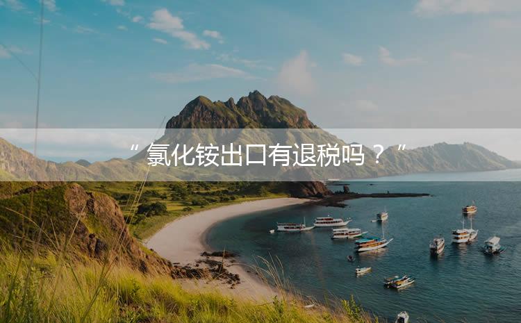 氯化銨出口有退稅嗎？